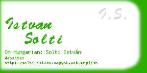 istvan solti business card